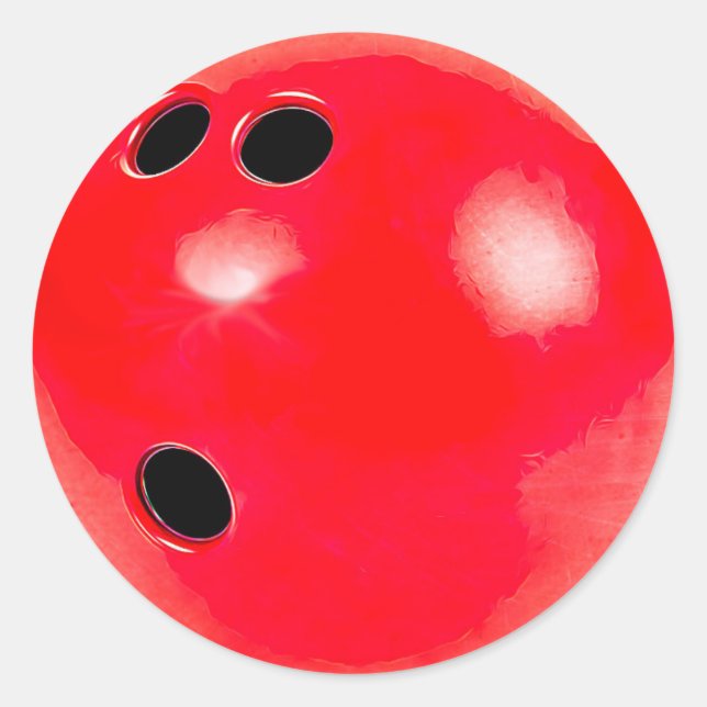 Red Bowling Ball Stickers (Front)