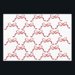 Red Bows Christmas Wrapping Paper Sheet<br><div class="desc">***this design is part of a matching collection*** _______________________ this design template is fully editable / customizable by you the customer - click personalize further button if you wish to move, add, delete, or make significant changes to the design _______________________ *if you have any DESIGN questions or need more designs...</div>