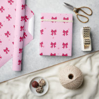 Red Bows Pattern Wrapping Paper