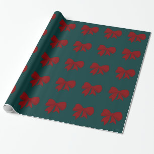 Red Bows Wrapping Paper
