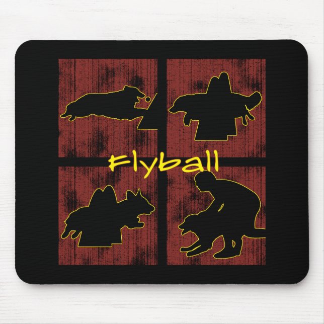 Red Boxes Flyball Mouse Mat (Front)