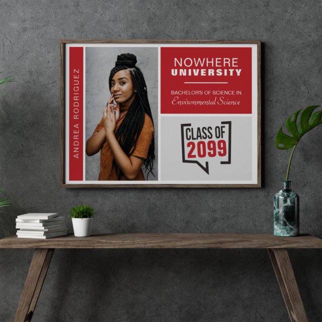 Red Boxes & Photo Graduation Poster (Creator Uploaded)