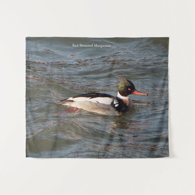Red Breasted Merganser tapestry (Front (Horizontal))