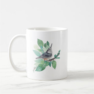 Red Breasted Nuthatch Bird Art Coffee Mug