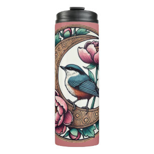 Red Breasted Nuthatch Bird                         Thermal Tumbler
