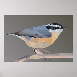 Red-breasted Nuthatch Landscape Poster