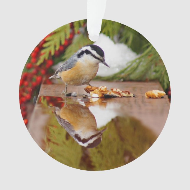 Red-breasted Nuthatch Ornament (Front)