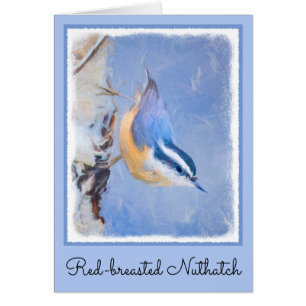 Red-Breasted Nuthatch Painting Original Bird Art