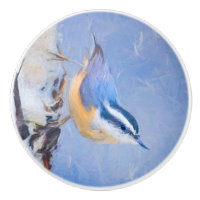 Red-Breasted Nuthatch Painting Original Bird Art