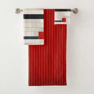 Red Brick Bath Towel Set