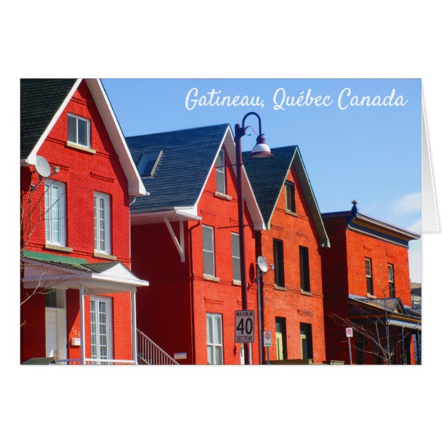 Red Brick Buildings Street Lamp Gatineau Canada (Front Horizontal)