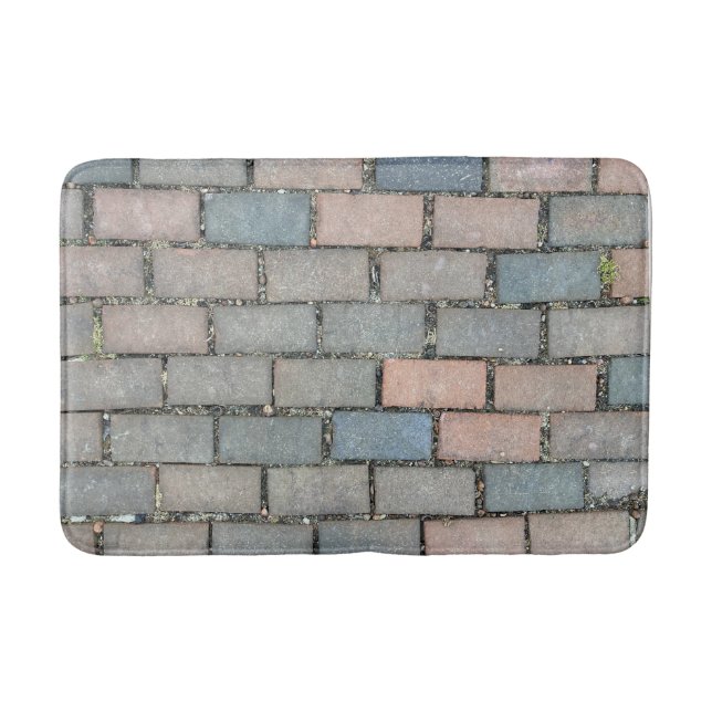 Red Brick floor texture pattern Bath Mat (Front)