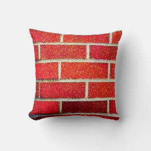 Red Brick & Glitter Holiday Party Modern Glam Chic Cushion