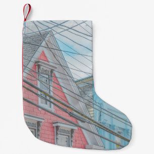 RED BRICK HOUSE SMALL CHRISTMAS STOCKING