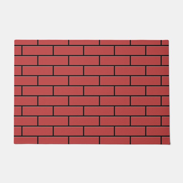 Red Brick Pattern. Doormat (Front)