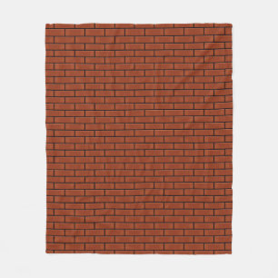 Red Brick Pattern Fleece Blanket