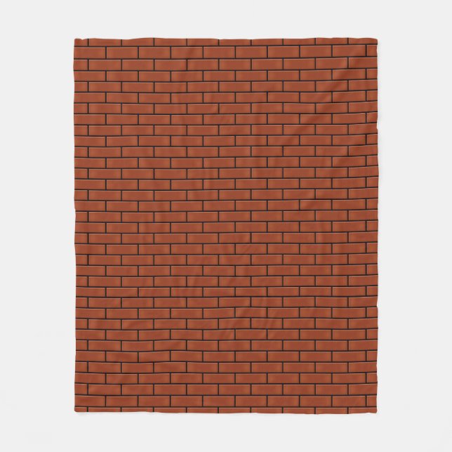 Red Brick Pattern Fleece Blanket (Front)