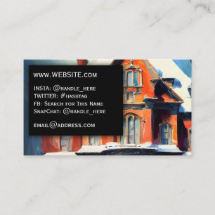 Red Brick Victorian Home Professional Executive Business Card