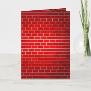 Red Brick w/Spotlight Background Card