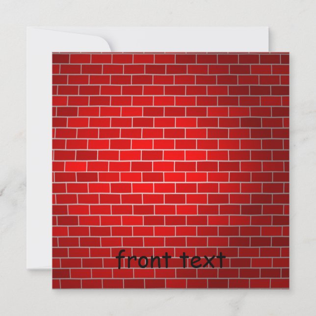 Red Brick w/Spotlight Background Invitation (Front)