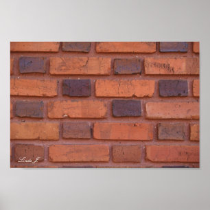 Red Brick Wall Background Canvas or Poster