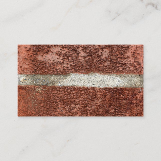 Red Brick Wall Concrete Cement Texture Business Card (Front)