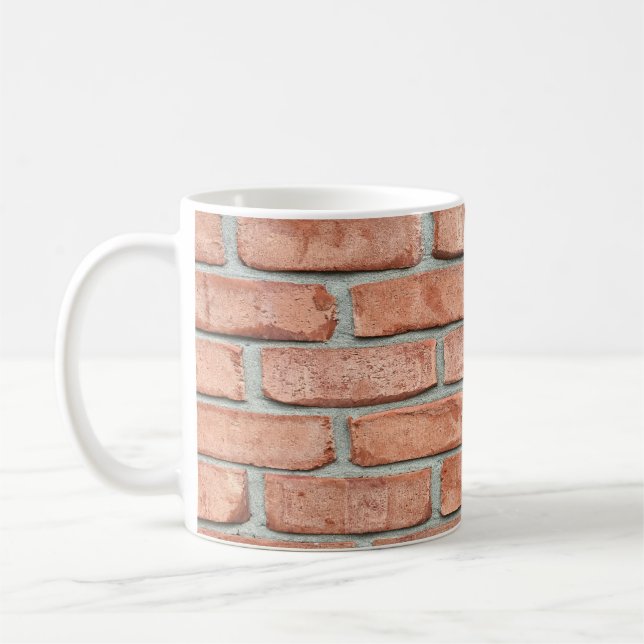 Red brick wall in the morning coffee mug (Left)