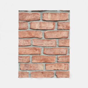Red brick wall in the morning fleece blanket