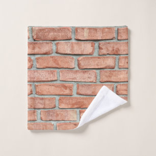 Red brick wall in the morning wash cloth