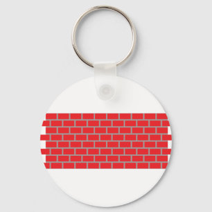 red brick wall key ring