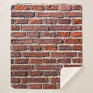 Red brick wall stone bricks masonry sherpa blanket