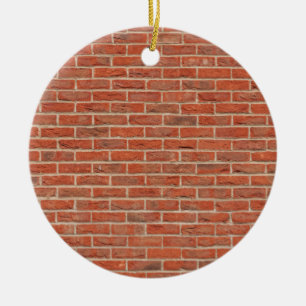 Red brick wall texture ceramic tree decoration