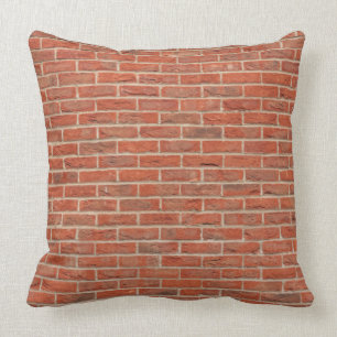 Red brick wall texture cushion