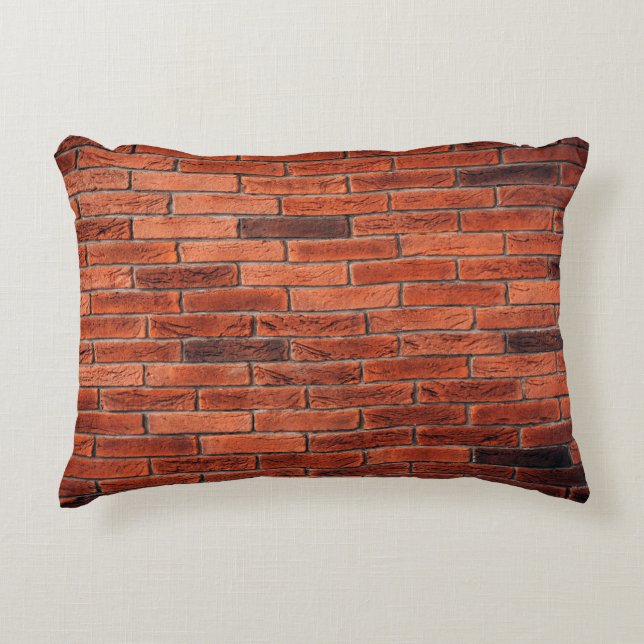Red brick wall texture grunge backgroundbrick,wall decorative cushion (Front)