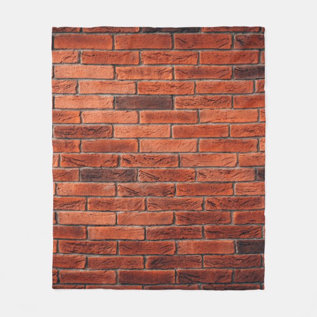 Red brick wall texture grunge backgroundbrick,wall fleece blanket (Front)