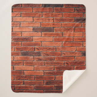 Red brick wall texture grunge backgroundbrick,wall sherpa blanket