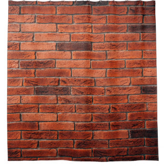 Red brick wall texture grunge backgroundbrick,wall shower curtain
