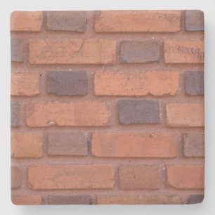 Red Brick Wall Texture, Square coaster