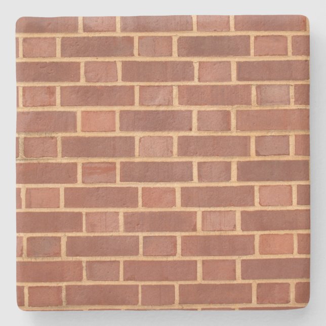 Red Brick Wall Texture, Square coaster (Front)