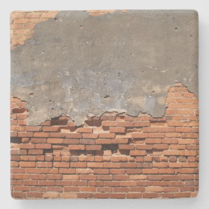 Red Brick Wall Texture, Square coaster