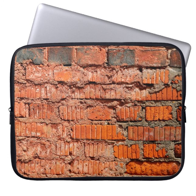 Red brick wall textureabandoned, aging, antique, a laptop sleeve (Front)
