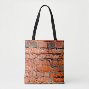Red brick wall textureabandoned, aging, antique, a tote bag