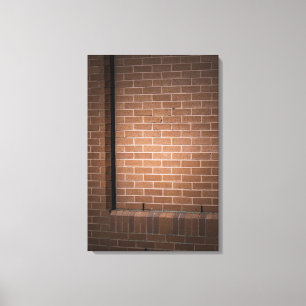 Red Brick Wall Textured Canvas Print