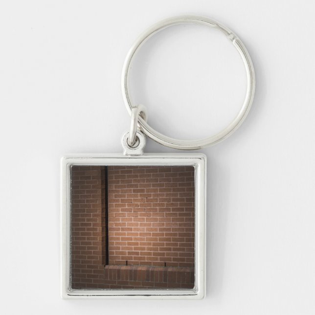 Red Brick Wall Textured Key Ring (Front)