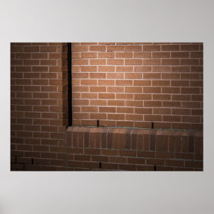 Red Brick Wall Textured Poster