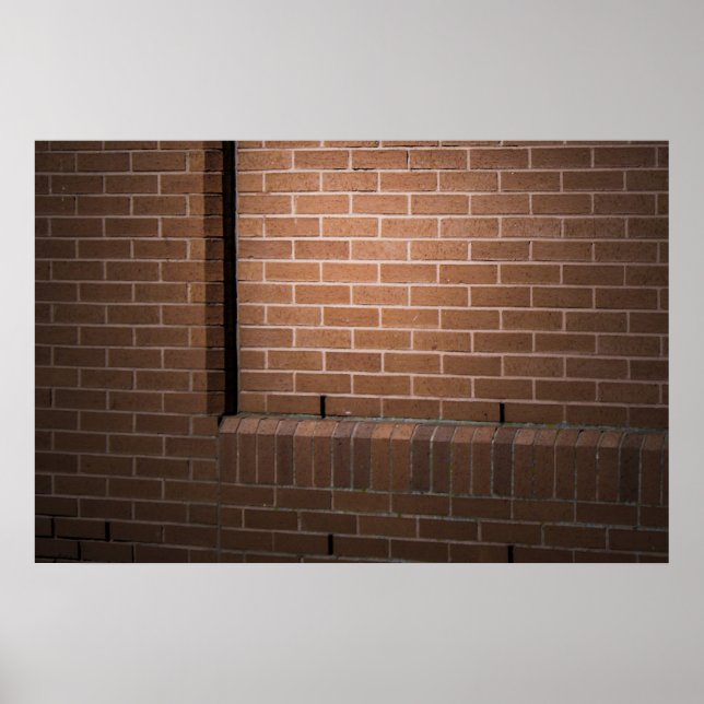 Red Brick Wall Textured Poster (Front)