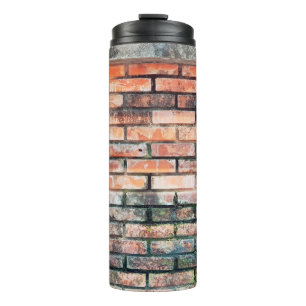 Red brick wall with stainsabstract,aged,architectu thermal tumbler