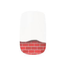 Red Brick with Snow Drift - Snowy Top