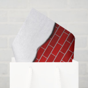Red Brick with Snow Drift Tissue Paper