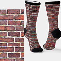 Red Bricks Masonry Wall - Colorful Illusion Socks